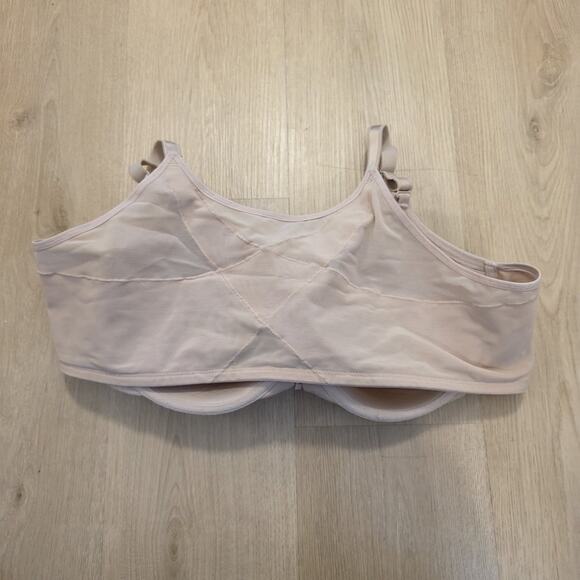Torrid Cream 360 Back Smoothing Lightly Lined Front Close T-Shirt Bra Size 46B - Picture 4 of 8